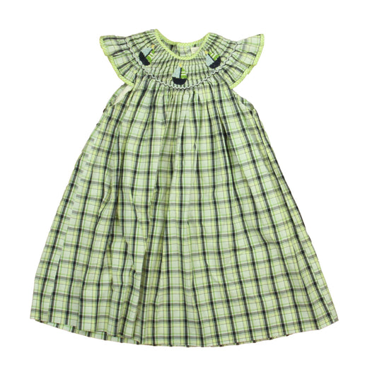 Petit Ami Girls Navy | Green Plaid Dress Size: 4T