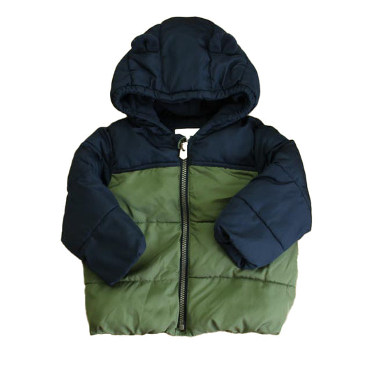 Gap Boys Navy | Green Winter Coat Size: 18-24 Months