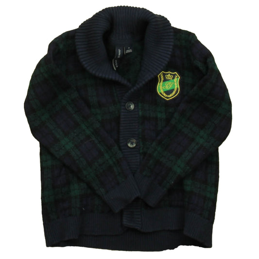 Janie and Jack Boys Navy | Green Cardigan Size: 4T Navy | Green