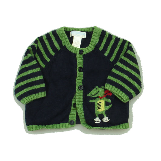 Gymboree Boys Navy | Green Cardigan Size: 3-6 Months Navy | Green