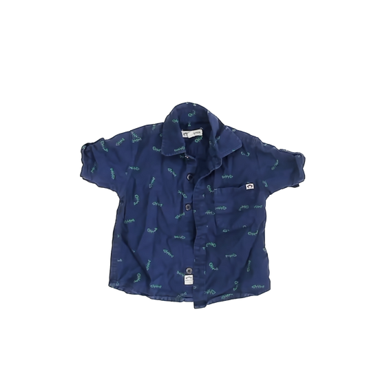 Appaman Boys Navy | Green Button Down Short Sleeve Size: 2T Navy | Green