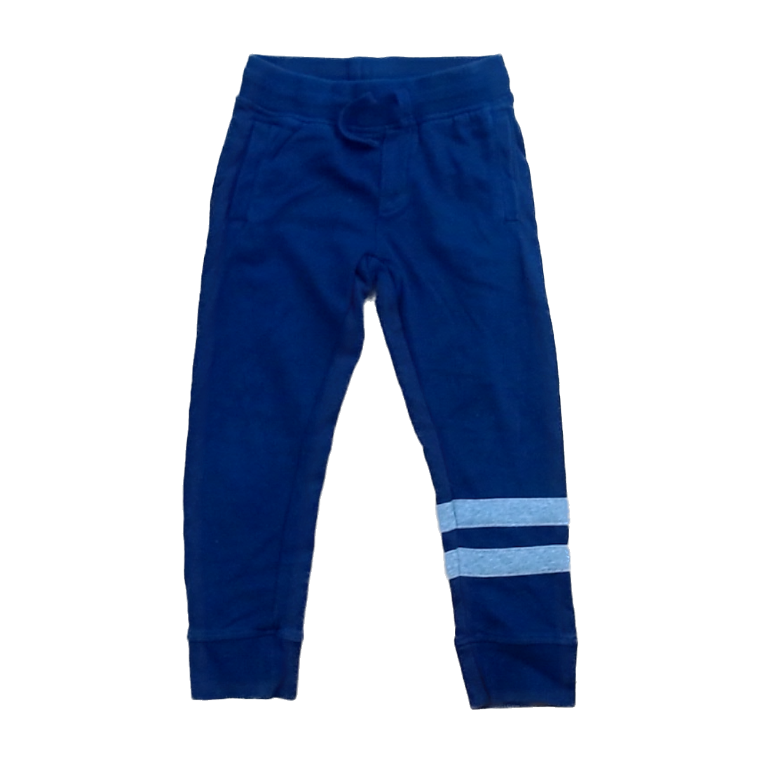 Rockets Of Awesome Boys Navy | Grey Leg Stripes Casual Pants Size: 5T - 7 Years Navy | Grey Leg Stripes