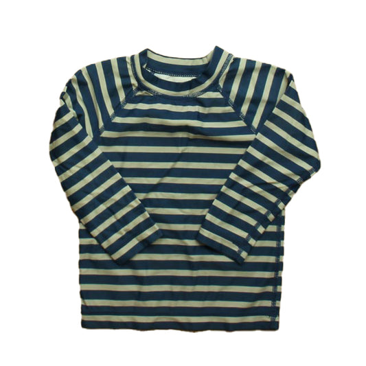 Tea Boys Navy | Grey | Stripes Rashguard Size: 2T