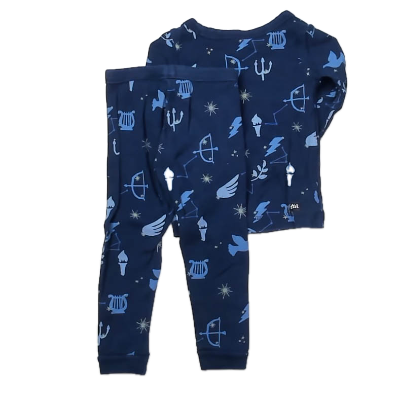Tea Collection Unisex Navy Harps 2-piece Pajamas Size: 2T Navy Harps