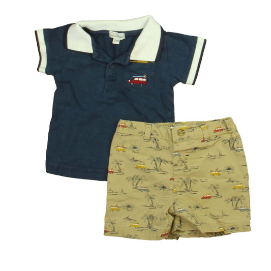 Quiltex Boys Navy | Khaki Apparel Sets Size: 12 Months Navy | Khaki