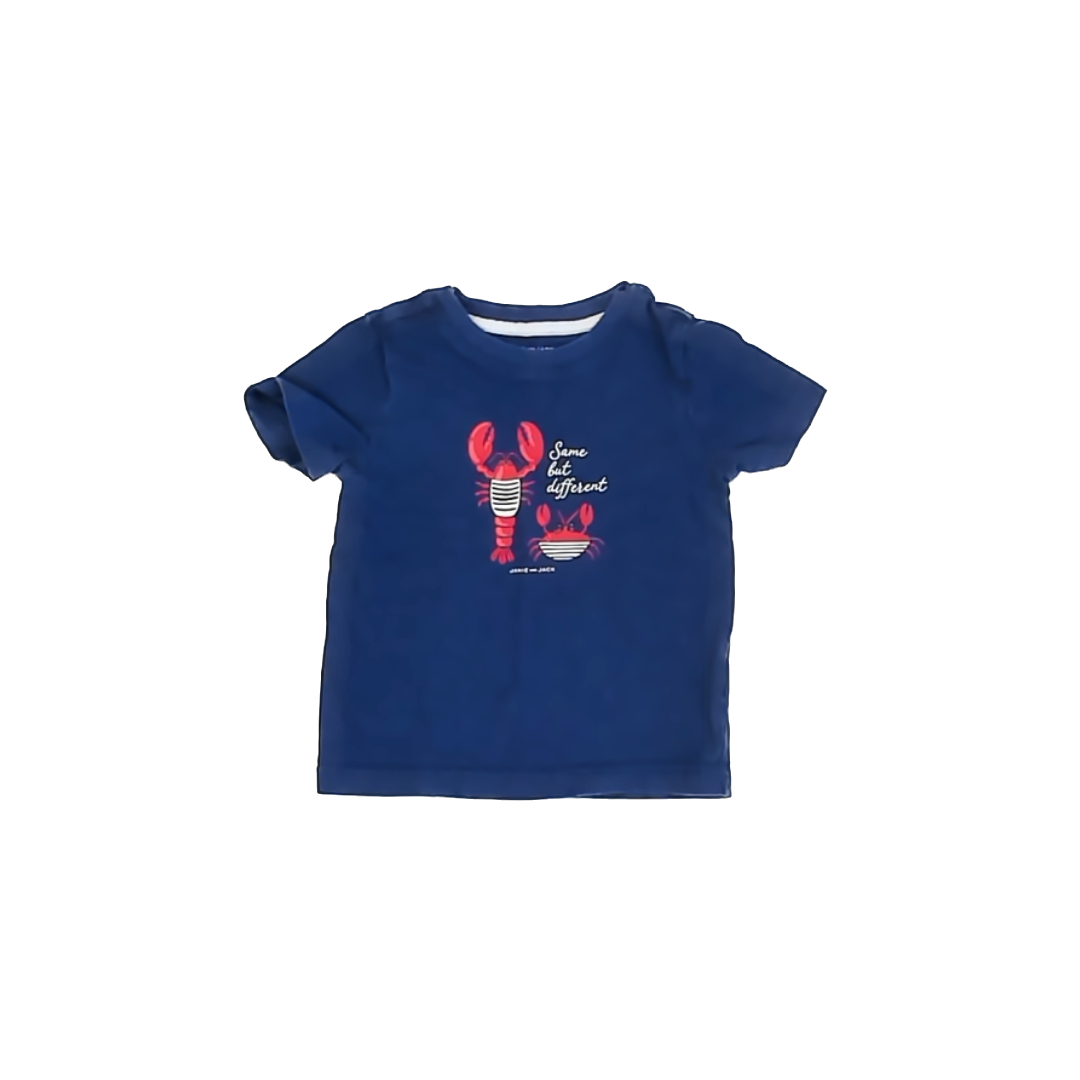 Janie and Jack Boys Navy | Lobster T-Shirt Size: 18-24 Months Navy | Lobster