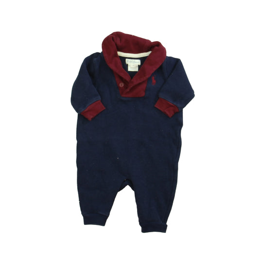 Ralph Lauren Boys Navy | Maroon Long Sleeve Outfit Size: 3 Months Navy | Maroon
