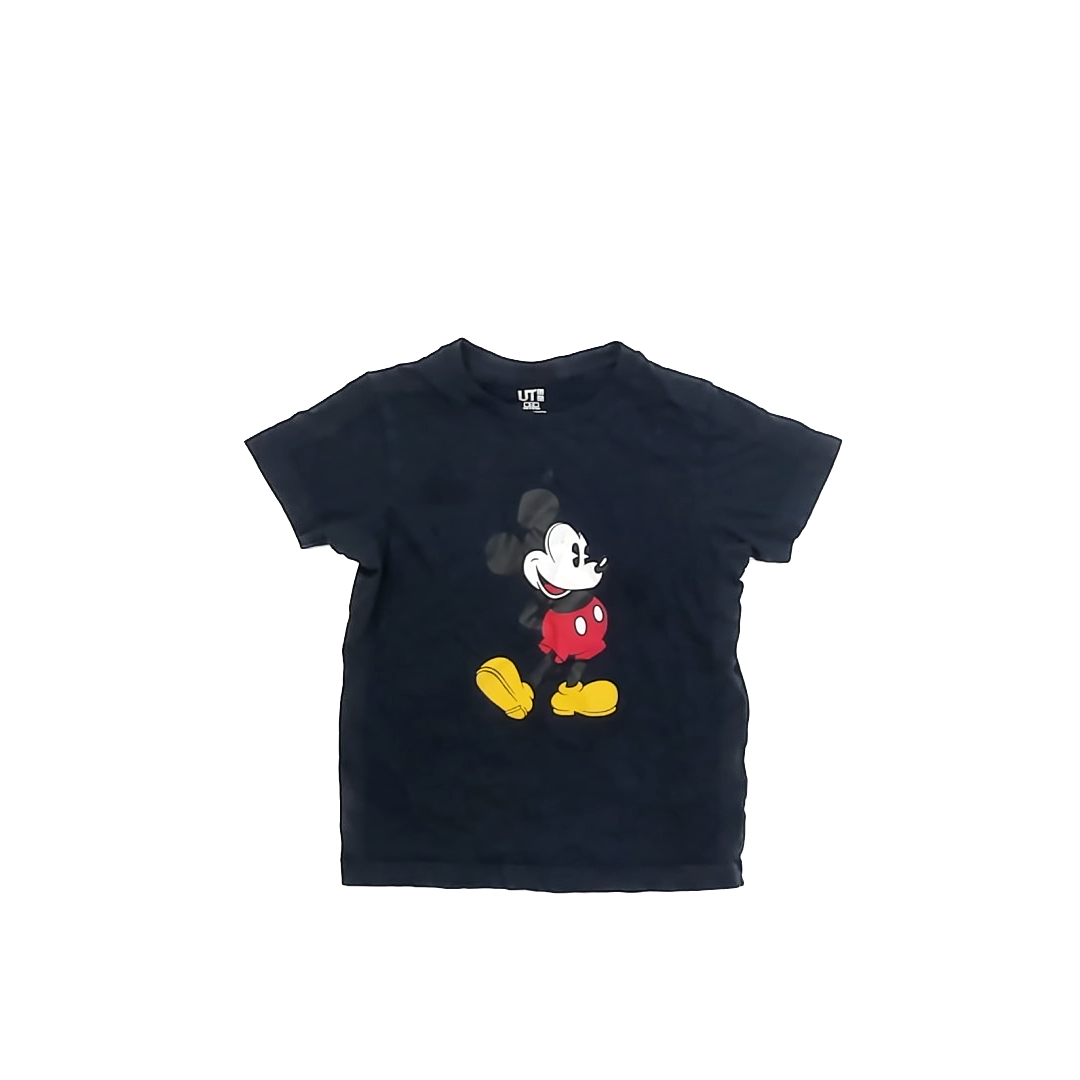 Uniqlo Boys Navy | Mickey Mouse T-Shirt Size: 3-4T Navy | Mickey Mouse