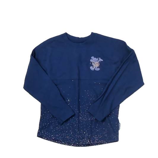 Disney Girls Navy Mickey Long Sleeve T-Shirt Size: 7-8 Years Navy Mickey