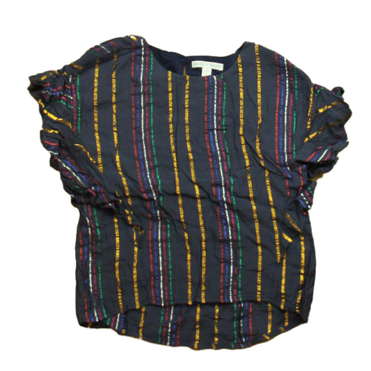 Rockets Of Awesome Girls Navy | Multi Stripes Short Sleeve Shirt Size: 4T Navy | Multi Stripes