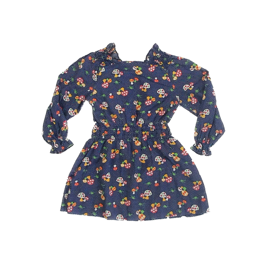Young Editions Girls Navy Mushroom Dress Size: 5T Navy Mushroom