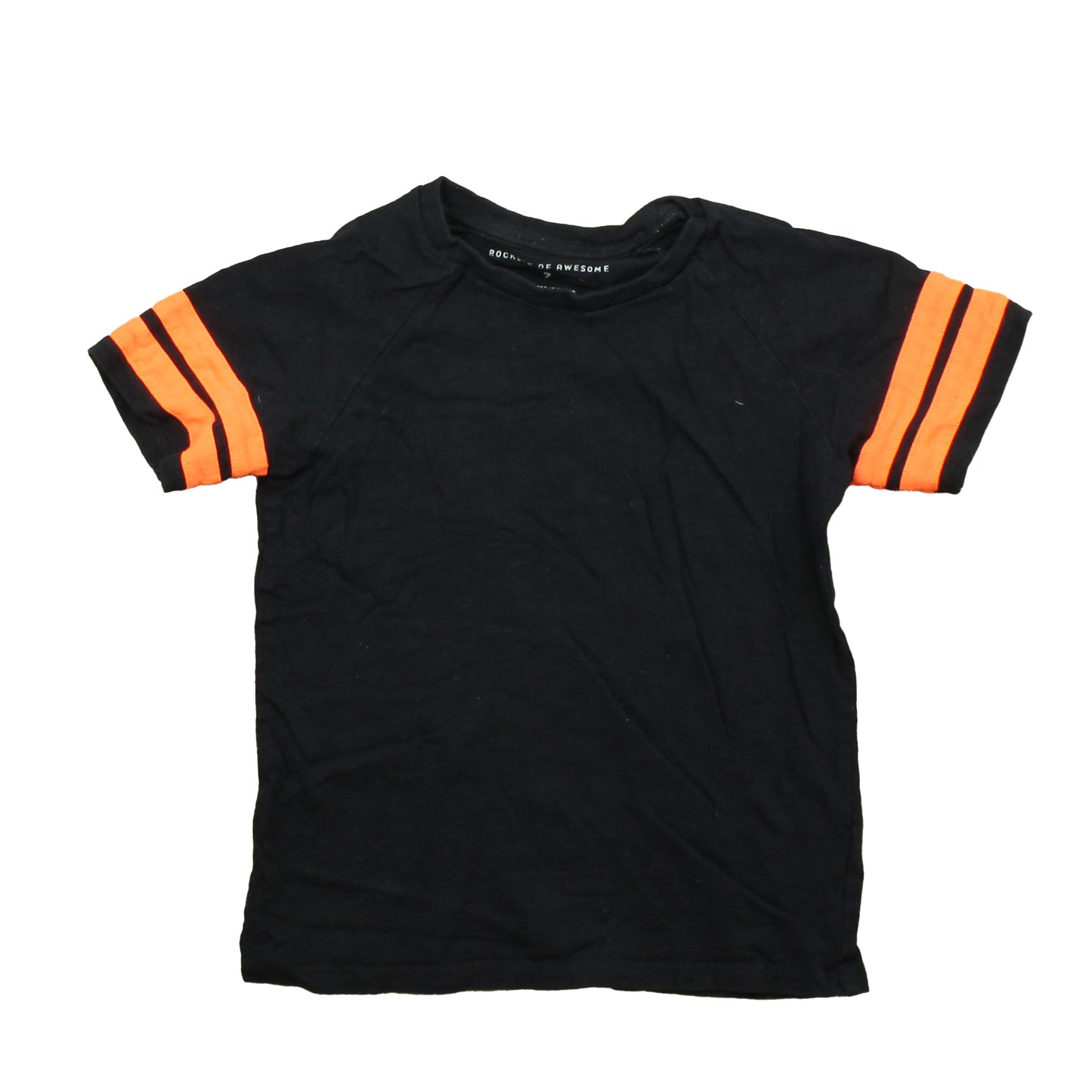 Rockets Of Awesome Boys Navy | Orange | Stripes T-Shirt Size: 7 Years