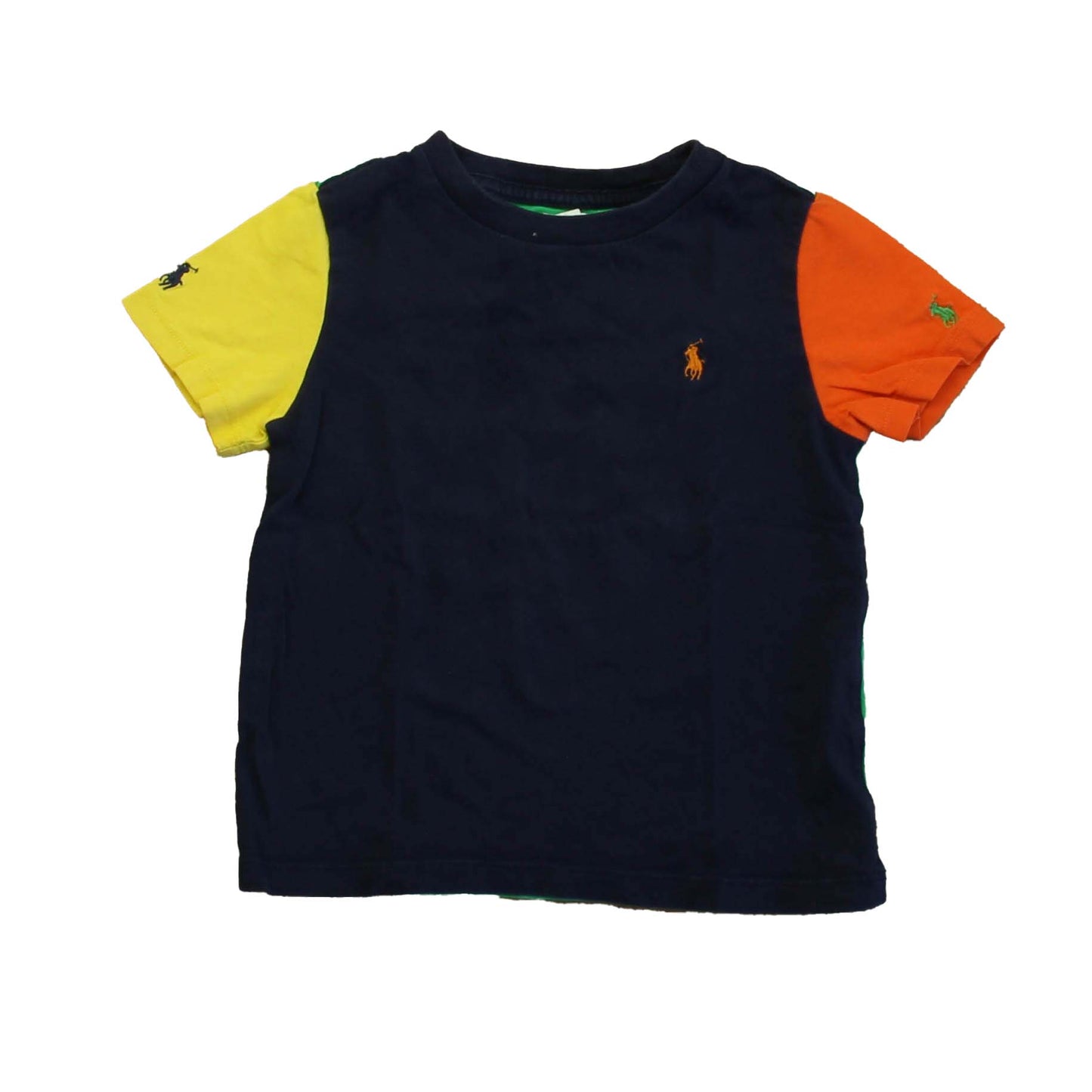 Ralph Lauren Boys Navy | Orange | Yellow T-Shirt Size: 24 Month