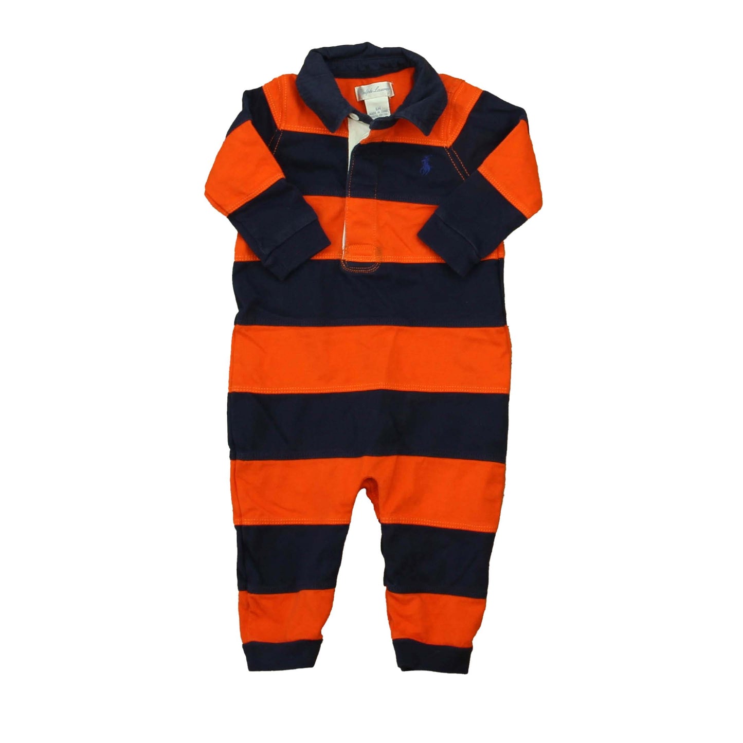 Ralph Lauren Boys Navy | Orange Long Sleeve Outfit Size: 6 Months Navy | Orange