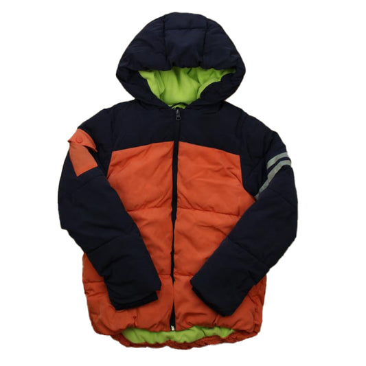 Rockets of Awesome Boys Navy | Orange Winter Coat Size: 14 Years