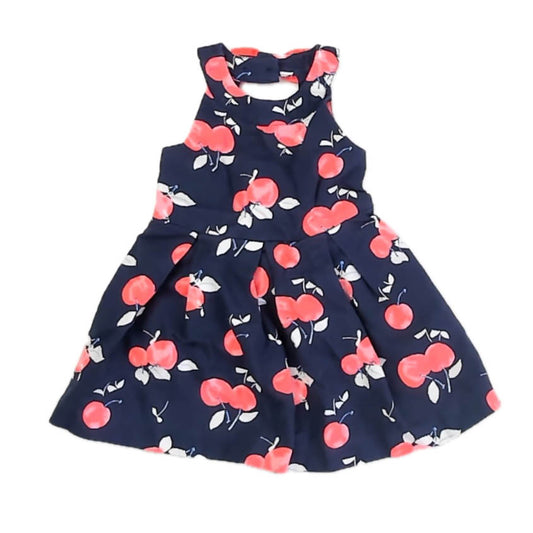 Janie and Jack Girls Navy Oranges Dress Size: 18-24 Months Navy Oranges