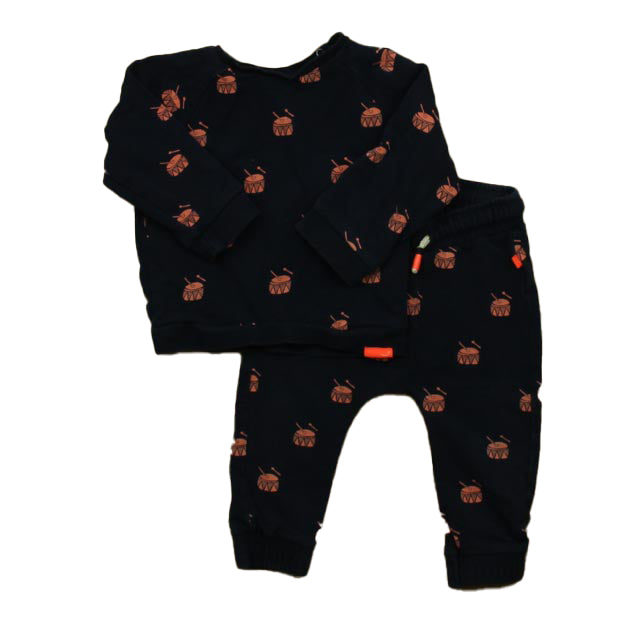 Baby Face Girls Navy | Pink Drums Apparel Sets Size: 9 Months Navy | Pink Drums