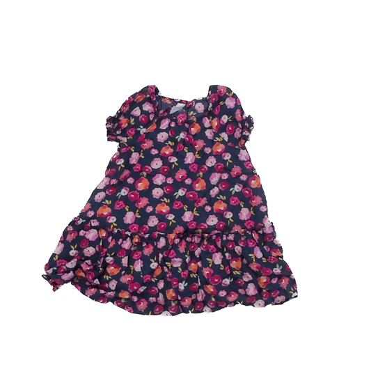 Carter's Girls Navy | Pink Floral Dress Size: 4T Navy | Pink Floral