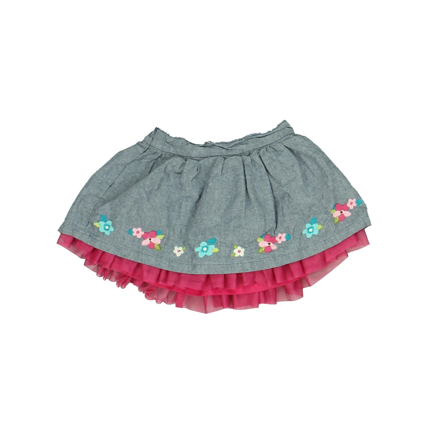 Gymboree Girls Navy | Pink | Flower Skirt Size: 12-18 Months