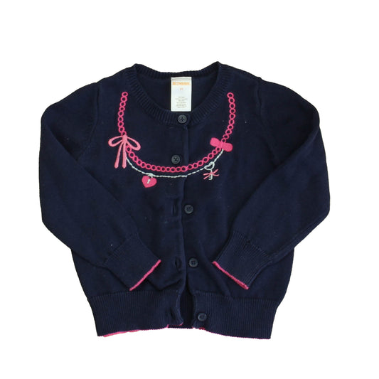 Gymboree Girls Navy | Pink Cardigan Size: 2T Navy | Pink
