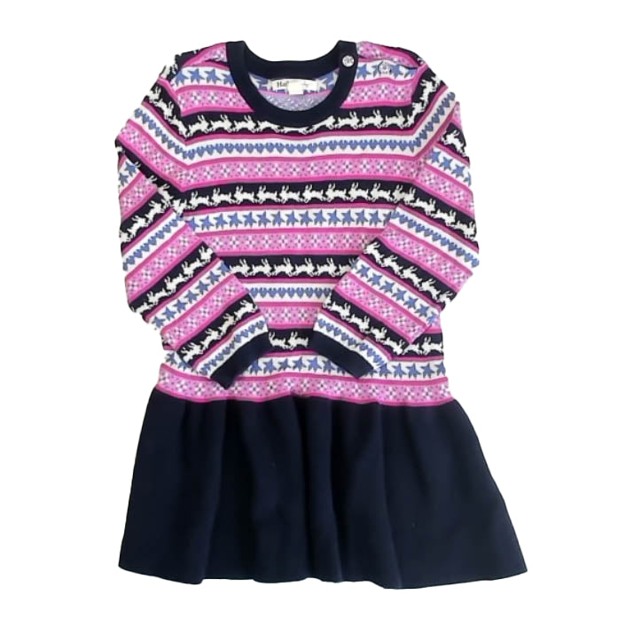 Hatley Girls Navy | Pink Sweater Dress Size: 3T Navy | Pink