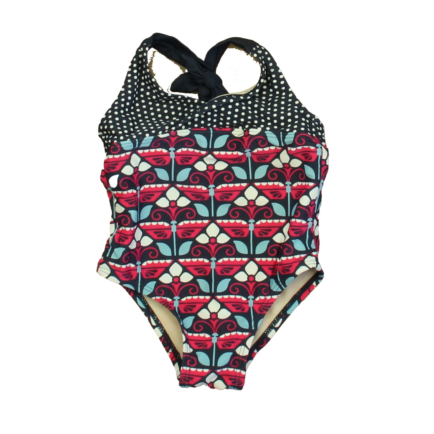 Tea Girls Navy | Pink 1-piece Swimsuit Size: 2T Navy | Pink