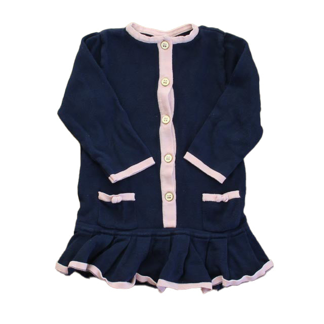 Florence Eiseman Girls Navy | Pink Sweater Dress Size: 4T