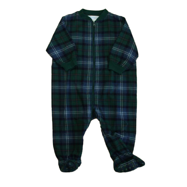 Pajamagram Boys Navy Plaid 1-piece footed Pajamas Size: 12 Months