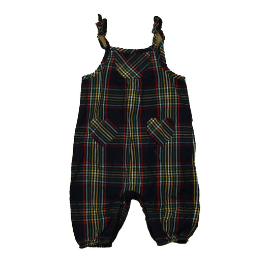 Hanna Andersson Girls Navy Plaid Jumper Size: 6-12 Months