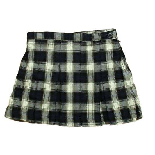 Lands' End Girls Navy Plaid Skirt Size: 6-7 Years
