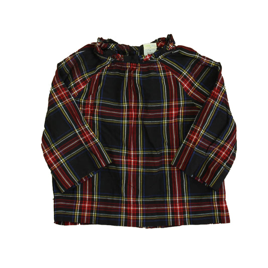 Crewcuts Girls Navy Plaid Blouse Size: 3T