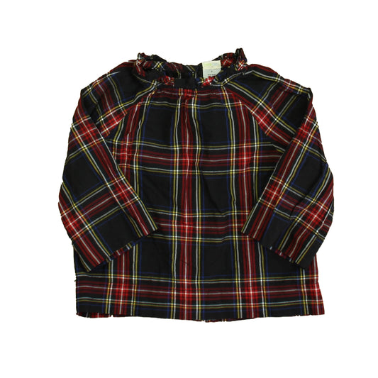 Crewcuts Girls Navy Plaid Blouse Size: 3T Navy Plaid