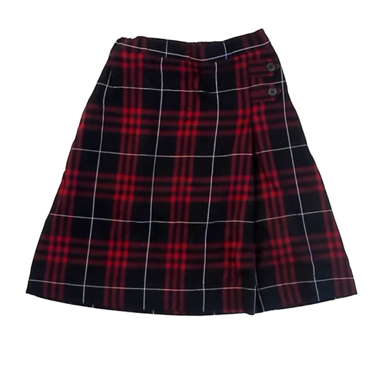 Lands' End Girls Navy Plaid Skirt Size: 6 Years Navy Plaid