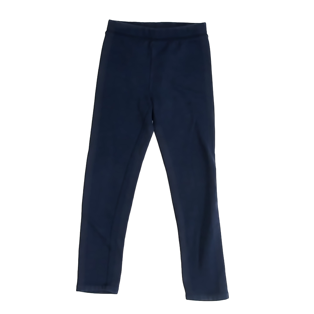 Primary.com Girls Navy Plush-lined Leggings Size: 8 Years Navy Plush-lined