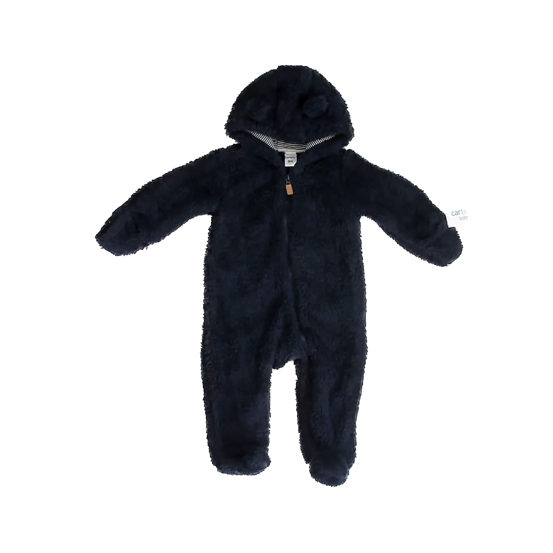 Carter''s Boys Navy Plush Bunting Size: 9 Months Navy Plush