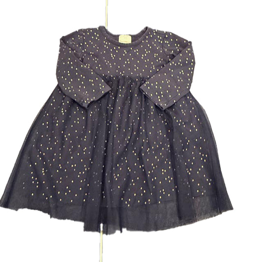 Hanna Andersson Girls Navy Polka Dots Dress Size: 18-24 Months