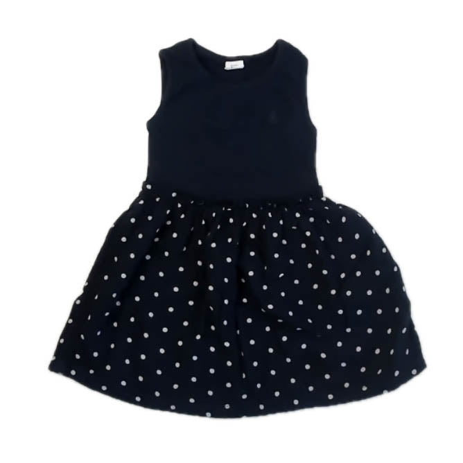 Gap Girls Navy Polka Dots Dress Size: 3T Navy Polka Dots