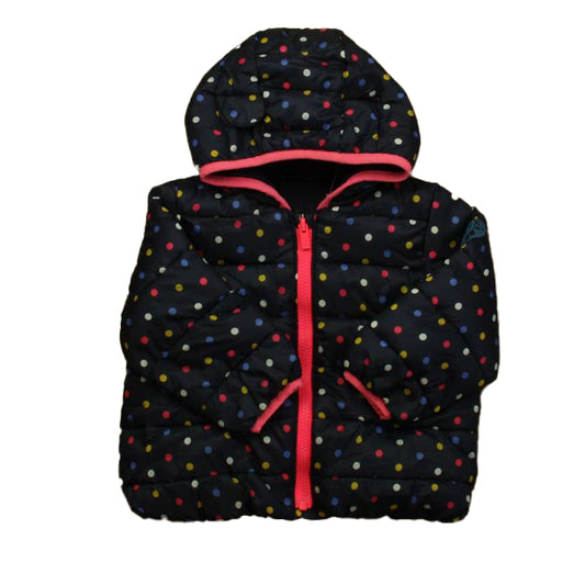 Gap Girls Navy Polka Dots Winter Coat Size: 18-24 Months Navy Polka Dots