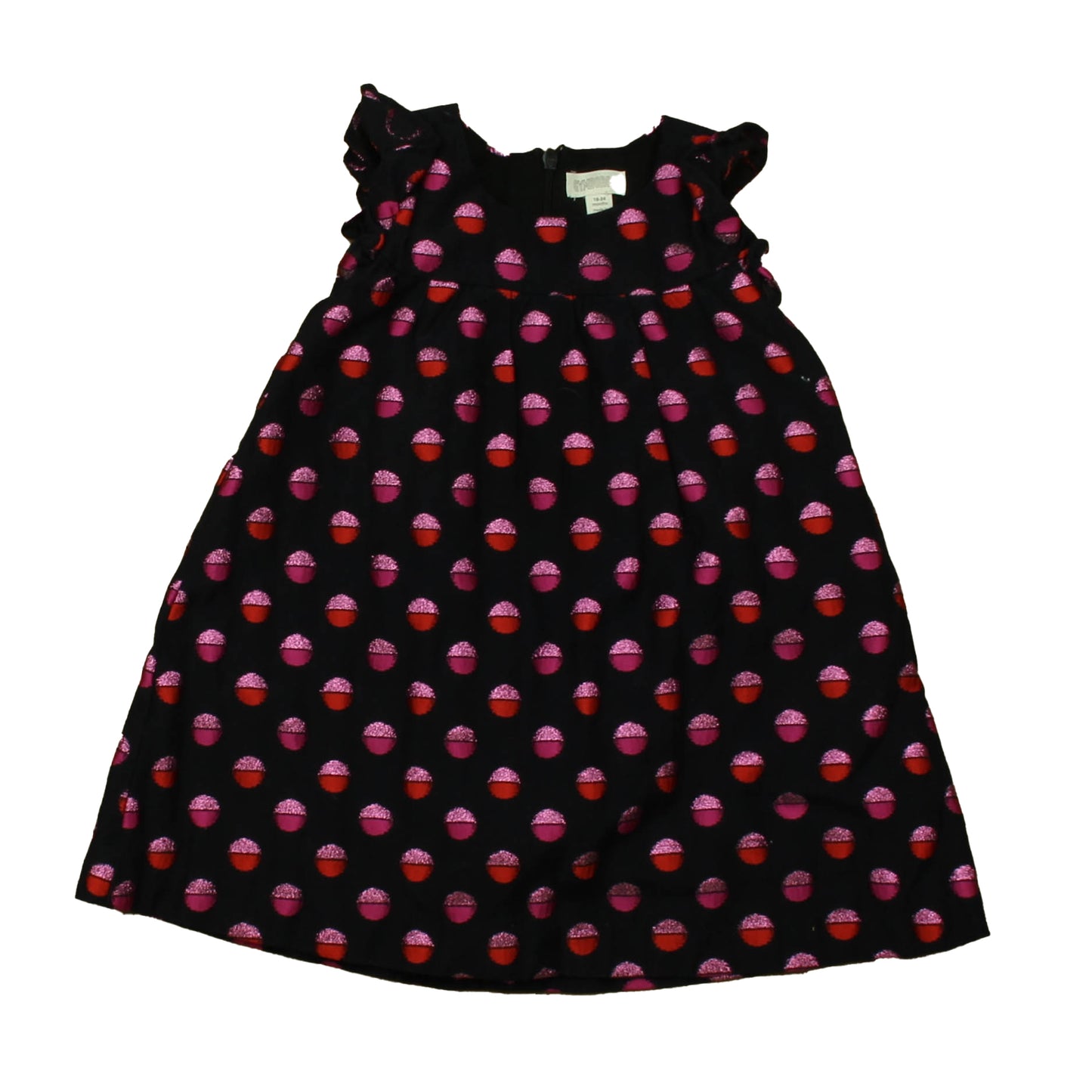 Gymboree Girls Navy Polka Dots Dress Size: 18-24 Months Navy Polka Dots