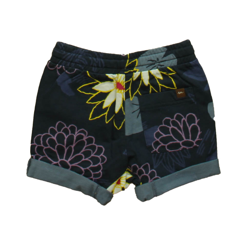 Tea Girls Navy | Purple Floral Shorts Size: 2T Navy | Purple Floral