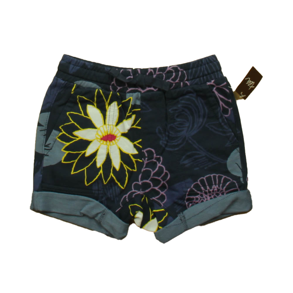 Tea Girls Navy | Purple Floral Shorts Size: 2T Navy | Purple Floral