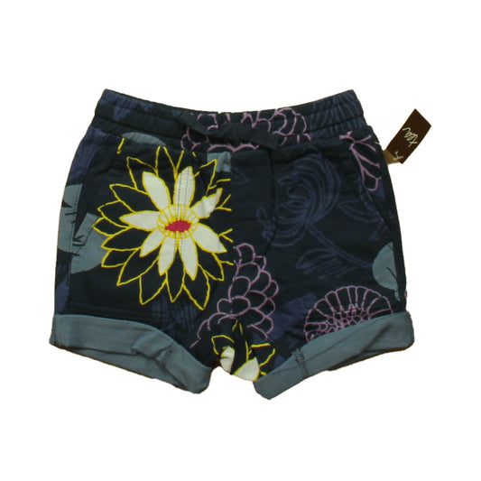 Tea Girls Navy | Purple Floral Shorts Size: 2T Navy | Purple Floral