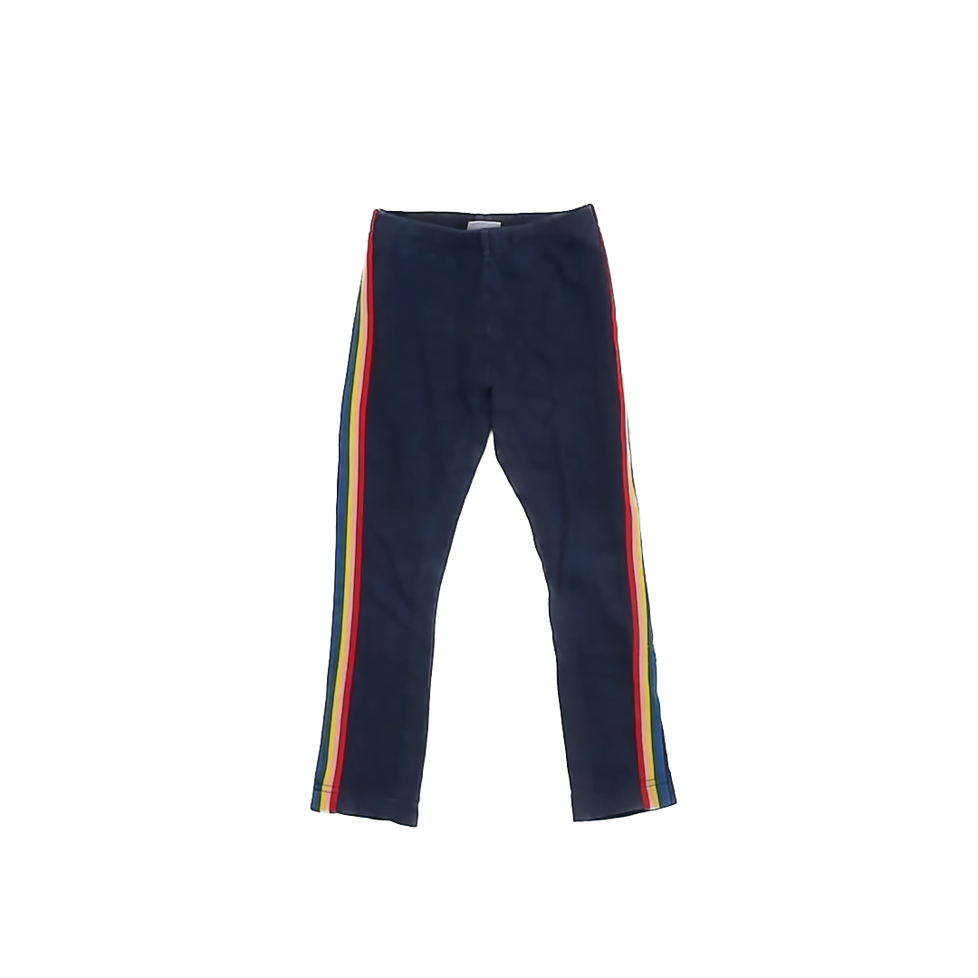 Hanna Andersson Girls Navy | Rainbow Stripe Leggings Size: 4T Navy | Rainbow Stripe