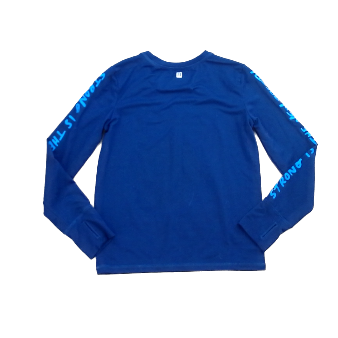 Rockets Of Awesome Girls Navy | Rainbow Writing Long Sleeve T-Shirt Size: 7 - 10 Years Navy | Rainbow Writing