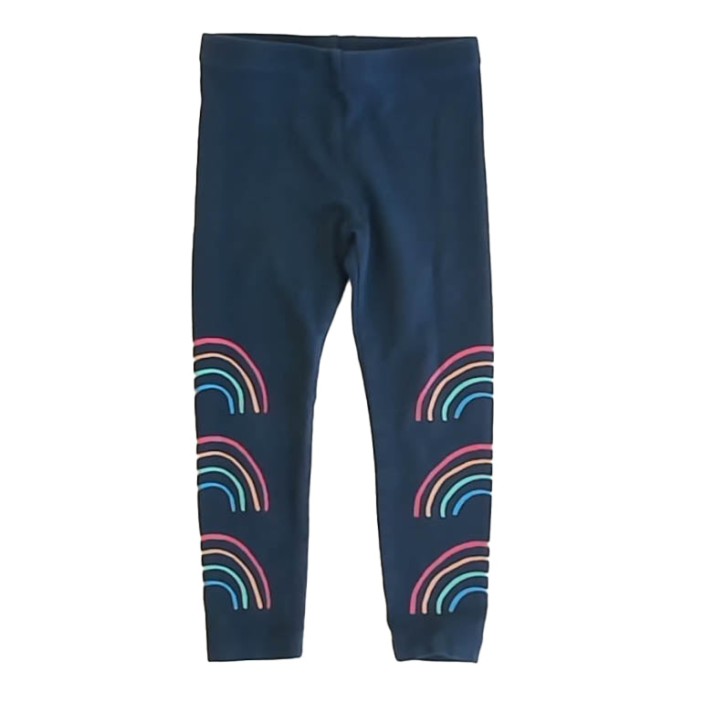 Tea Collection Girls Navy Rainbow Leggings Size: 3T Navy Rainbow