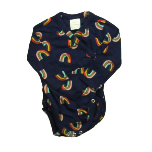 Hanna Andersson Girls Navy Rainbows Onesie Size: 3-6 Months