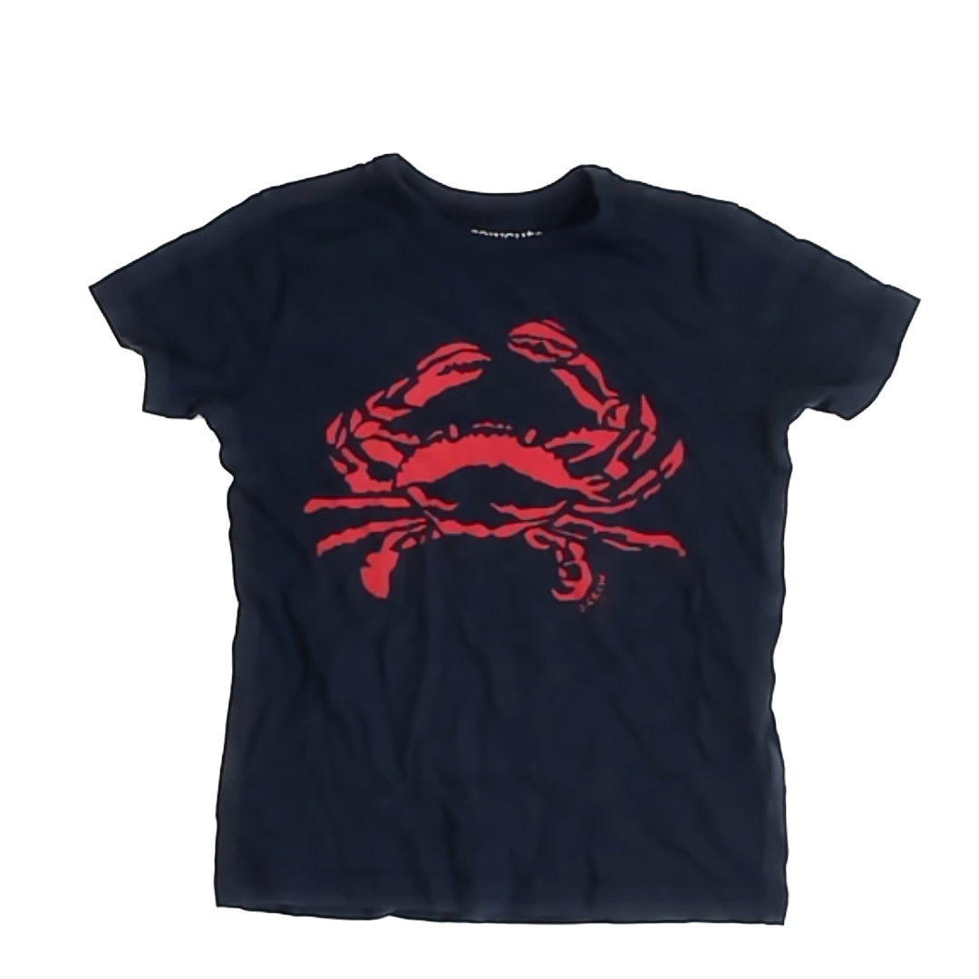 Crewcuts Boys Navy | Red Crab T-Shirt Size: XS (4-5T) Navy | Red Crab