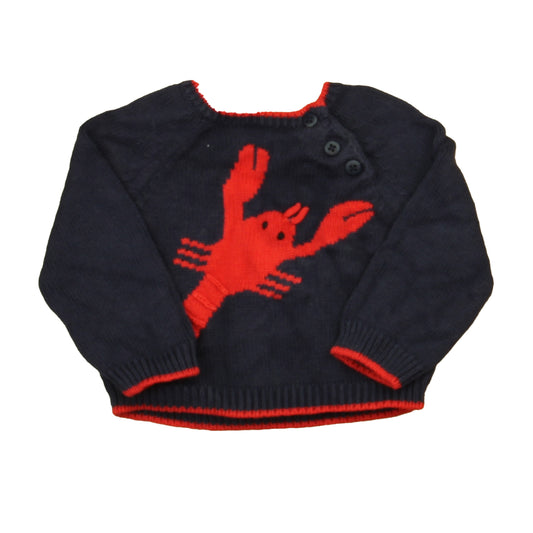Zubels Boys Navy | Red Crab Sweater Size: 6 Months Navy | Red Crab