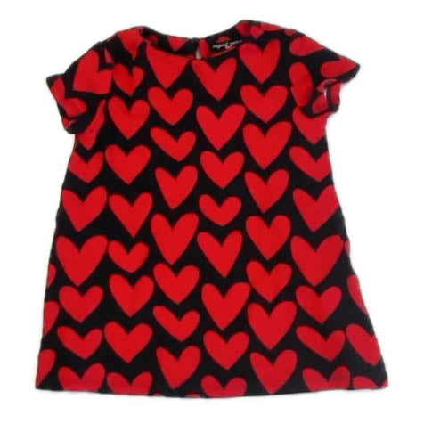 Original Marines Girls Navy | Red Hearts Dress Size: 3-4T Navy | Red Hearts