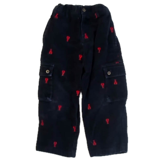 Hartstrings Boys Navy | Red Lobsters Corduroy Pants Size: 4T Navy | Red Lobsters